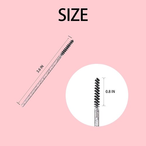Skiennix Mini Spoolies - 100 Disposable Eyelash Extension Brushes for Lash Techs | Micro Eyebrow Wands