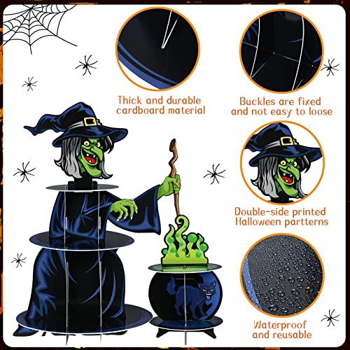 Halloween 3-Tier Cupcake Stand Witch Design Party Decoration