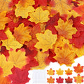 Fall Leaves Decor Set - Artificial Maple Leaves for Wreaths Bouquets & Holiday Crafts, 300 Pieces