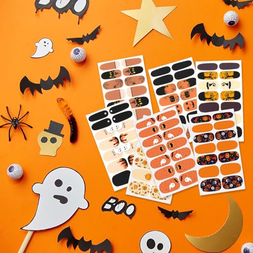 Halloween-04 Maple Leaf Theme Nail Stickers - 30 Sheets Halloween Nail Art