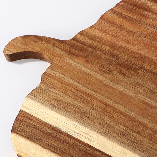 Halloween Pumpkin Shaped Wooden Cutting and Serving Board - Fall Kitchen Decor