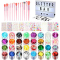 Glitter Tattoos Kit with Gem Stickers & Light Box for Parties & Makeup