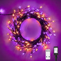 Halloween Fairy Lights Plug-in String Lights - Orange & Purple, 200 LEDs
