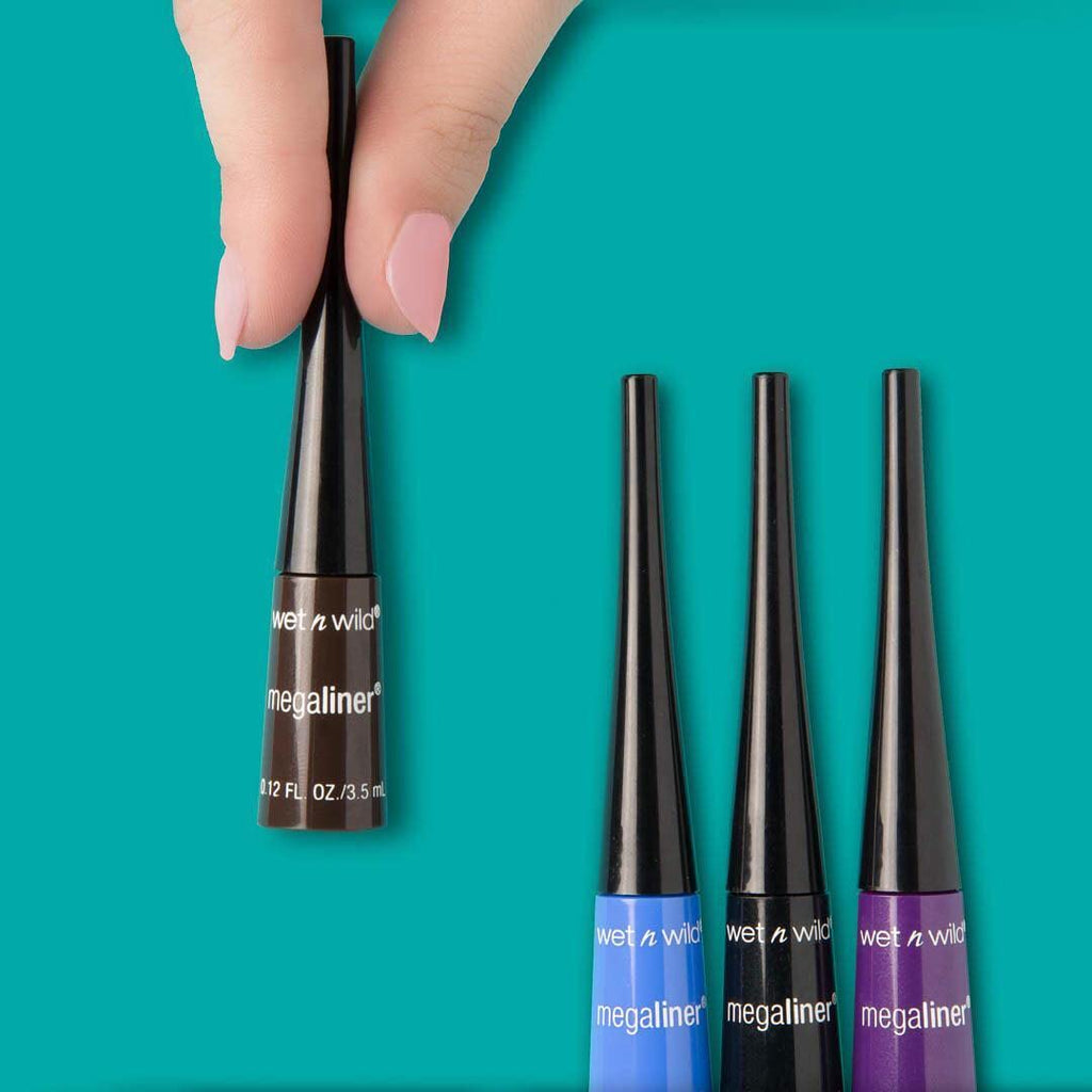 Wet n Wild MegaLiner Liquid Eyeliner - Intense Black Color for Bold Eye Looks
