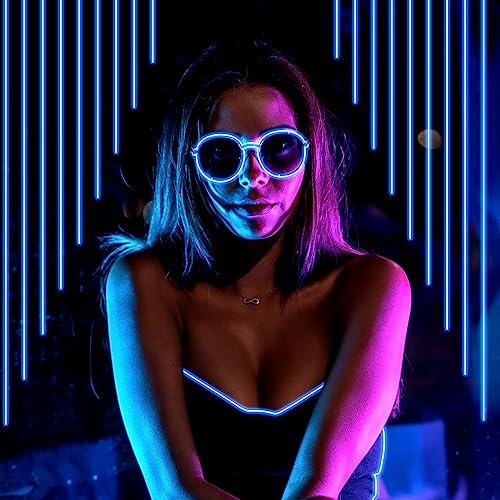 30 Pack 6.6ft Neon LED EL Wire Lights Battery Powered for DIY & Events