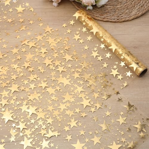 Gold Star Table Runner 32.8 Ft Glitter Metallic Sequin Tablecloth for Wedding Birthday Christmas Party Decor - Variation of THIS listing