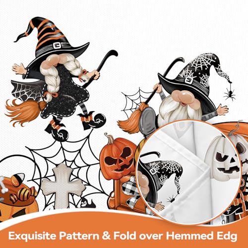 Fall Pumpkin Truck Gnome Plaid Table Cloth 60x104 Inch - Rectangular Variation
