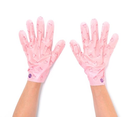 TONYMOLY I’m Lovely Peach Hand Mask – Hydrating & Moisturizing Korean Hand Treatment Gloves with Peach, Plum & Honeysuckle Extracts – Phone Screen Friendly, 5pk