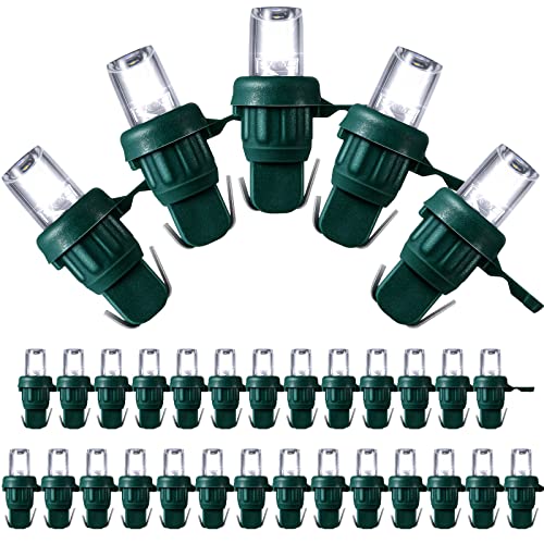 Honoson 5mm Christmas String Lights Replacement Bulb - Cold White, 120 Count, Green Base