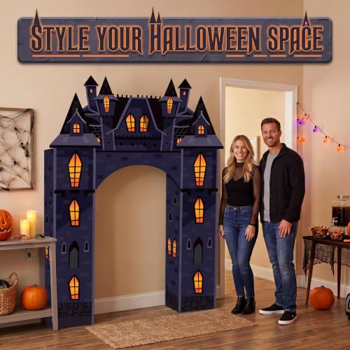 Halloween Castle Archway - Haunted House Cardstock Doorway Decoration - Variation: Halloween