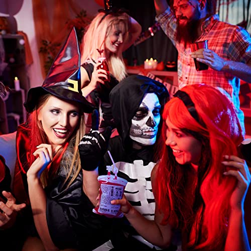 Halloween Blood Bags with Syringes Party Supplies for Drinks - 24 Pieces