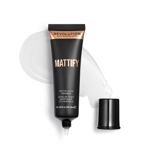 Makeup Revolution Mattify Face Primer - Lightweight Translucent Formula for Smooth Complexion | Vegan, 0.94 Fl Oz