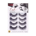 False Eyelashes 14mm 3D Volume Strip Lashes - Fluffy, Eye-Lifting Effect, 4 Pairs - Bombshell Variation