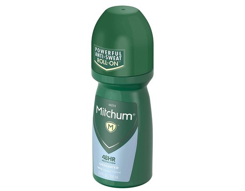 Mitchum Invisible Anti-Perspirant & Deodorant Roll-On, Unscented 3.4 oz (Pack of 4)