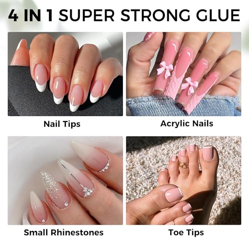 Solid Gel Nail Glue 40ml - Strong, Mess-Free Adhesive for Press Ons & Acrylic Nails