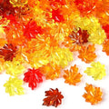60Pcs Fall Thanksgiving Maple Leaves Vase Filler - Red Orange Yellow Brown