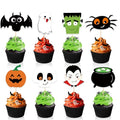 24 Pcs Halloween Cupcake Toppers Party Decorations Cake Decor Kids & Adults