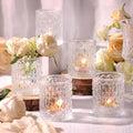 36pcs Clear Votive Candle Holders Set - Glass Tea Light Holders for Wedding and Home Decor - Uniform Size