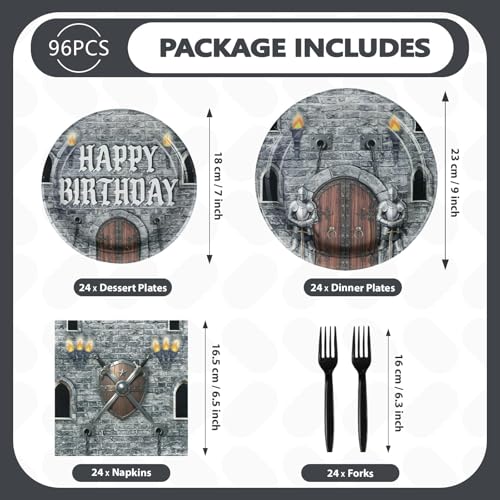 Medieval Castle Birthday Party Decorations Set for Kids - Serves 24 - Castle Theme