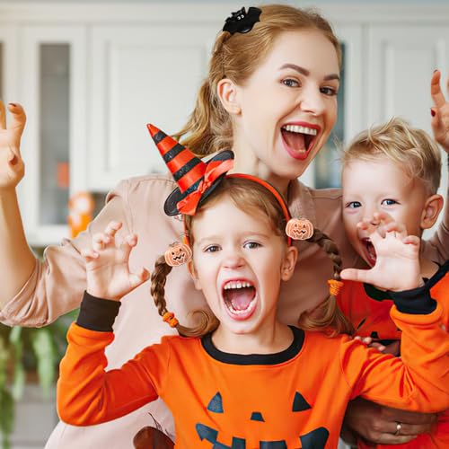 Halloween Hair Claw Clips for Women & Girls - Spooky & Cute Designs, Black - 6 Pack
