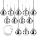 Mini Disco Balls 12-Pack - Silver 1.2 Inch Party Decorations