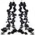 4 Pieces Black Maple Leaf Garland - Artificial Halloween Hanging Decor