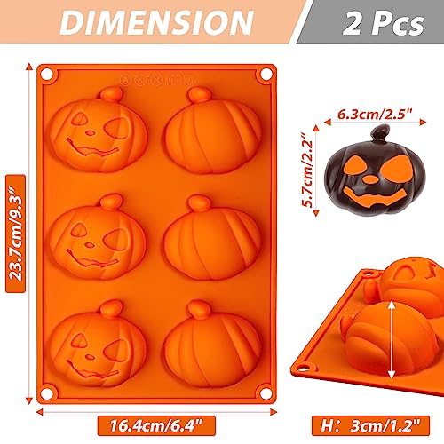 Pumpkin Silicone Mold for Halloween Hot Cocoa Bombs & Baking - Pack of 2