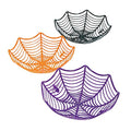 Halloween Spider Web Candy Bowls Set - 3 Plastic Trick-or-Treat Baskets