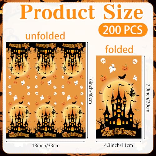 Halloween Castle Paper Napkins - 200PCS Disposable Party Dinner Towels
