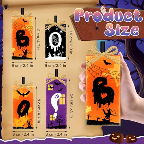 Britimes Halloween Ghost Bat Sign Tiered Tray Decor - BOO! Variation