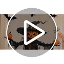Halloween Door Sticker Set - 44.88 x 15.75 Inch Pumpkin Witch Ghost Green Monster - Variation Halloween-5