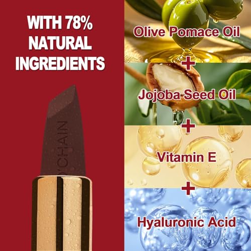 Dark Brown Matte Lipstick - Vegan, Nourishing, Long-Lasting | 05 CHIC