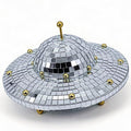UFO-Shaped Disco Ball Home Decor - Mirror Decorations for Table, Party, Bar, Indoor & Outdoor - 8 x 6 Inch - Variation: Ufo