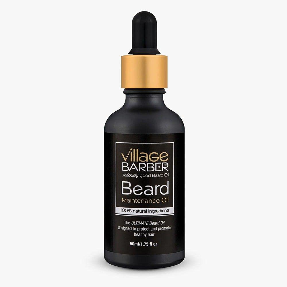 Village Barber Beard Maintenance Oil - 100% Natural Ingredients | Nourishes & Softens | 50ml/1.75 fl oz
