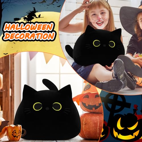 Black Cat Plush Toy Large 19'' Giant Plush Pillow Halloween Decor - Kids & Adults
