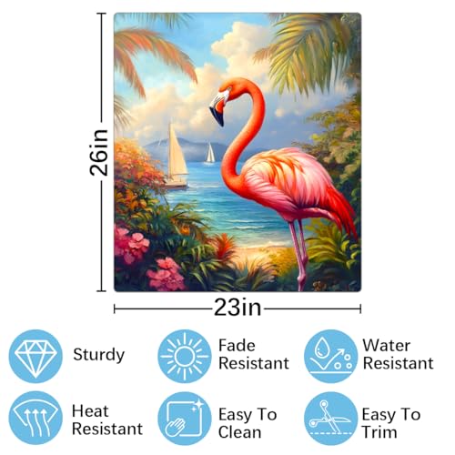 Summer Flamingo Dishwasher Magnet Cover - Kitchen Decor for Most Dishwashers - B Variation