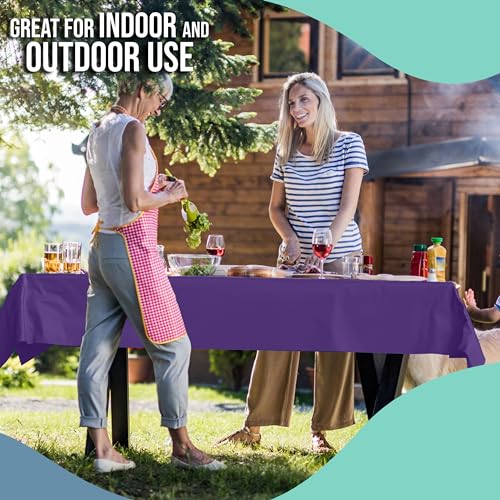 Purple Plastic Table Cover Roll 40" x 300' Disposable Party Tablecloth