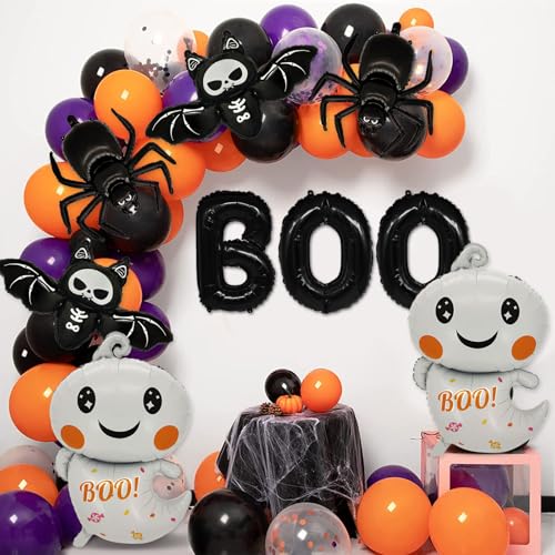 Halloween Foil Balloons Set - 9 pcs Spooky Party Decorations for Halloween