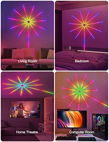 20 Inch Firework LED Strip Lights RGB Dream Color Music Sync with Remote App Control