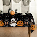 Halloween Tablecloth 60 x 120 Inch Rectangular Jack-O-Lantern Black & Orange