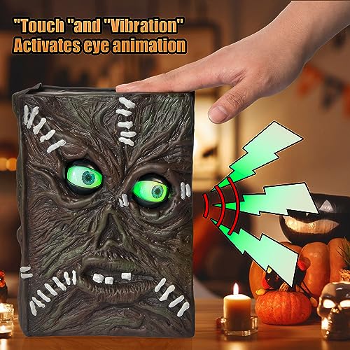 Halloween Magic Spell Book Decor - Motion Activated Blink Eyes