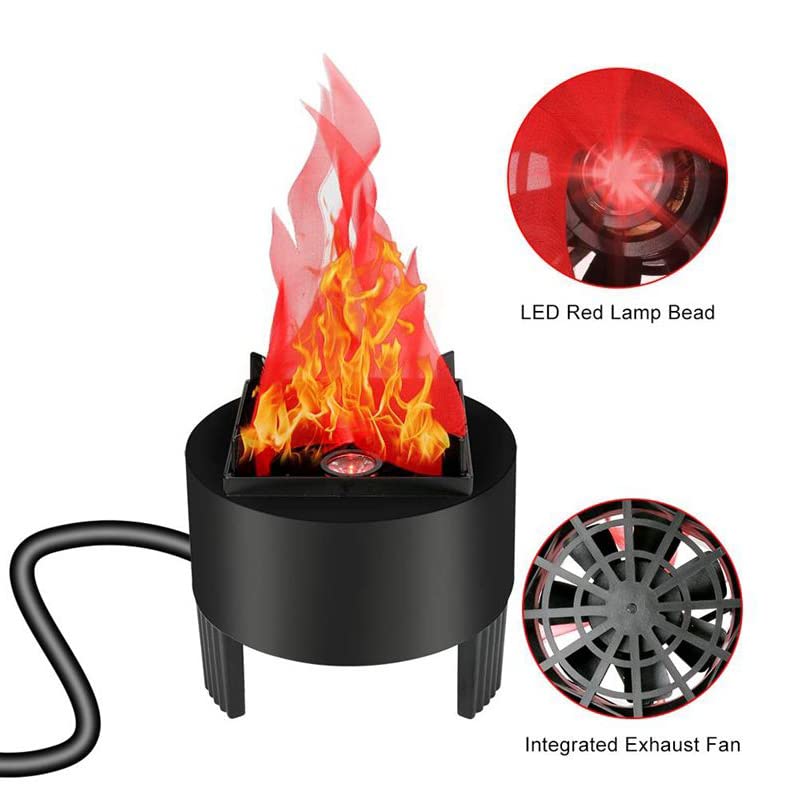 3 Pack 3D LED Fake Fire Flame Light Indoor Flame Effect Lamps for Christmas Halloween Party