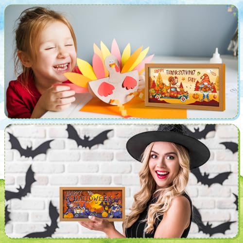 Vivid Fall Seasonal Interchangeable Wooden Sign Set - 25 Pcs Home Decor