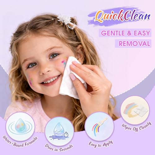 42 Colors Face Painting Kit - Water-Activated Face & Body Art Set for Halloween & Parties