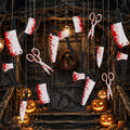 Halloween Bloody Knife Banner Decorations 20Pcs Spooky Weapon Ornaments