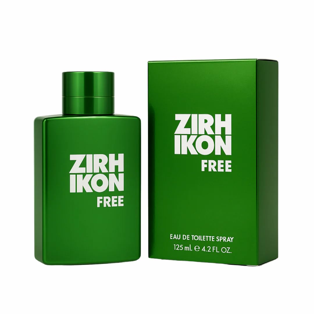 Zirh Ikon Free Eau de Toilette for Men - Fresh Citrus & Cedarwood Cologne - 4.2 fl oz (125 ml)