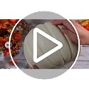 Large Outdoor Porch Pumpkin Decor - White 2-Pack Fall Halloween Thanksgiving