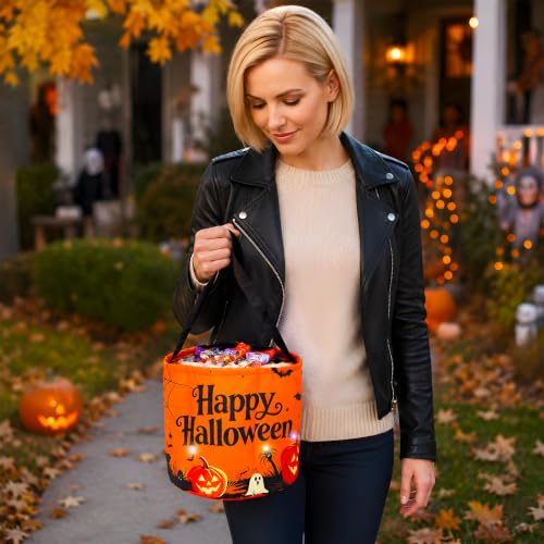 Light Up Halloween Trick or Treat Pouch LED Candy Bag - Single Style