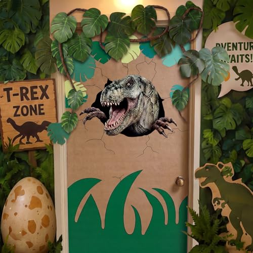Dinosaur Door Cover Banner Set for Party & Classroom Decoration