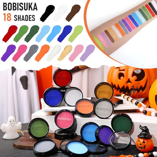 Brown Face & Body Paint Kit for Halloween Werewolf Costume - Water-Based, Non-Toxic